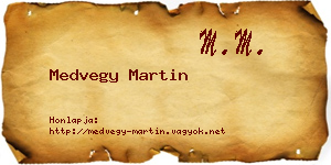 Medvegy Martin névjegykártya
