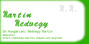 martin medvegy business card